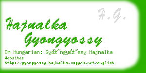 hajnalka gyongyossy business card